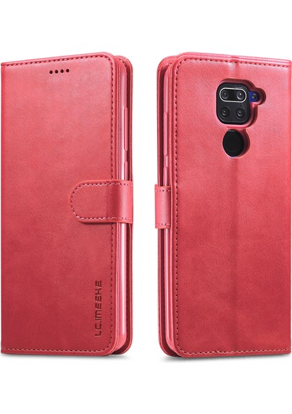 Xiaomi Redmi Için Deri Cüzdan Kılıfı Not 9 Cep Telefon Kılıfı Standı Tasarımı Manyetik Kıçır-Rose (Yurt Dışından)