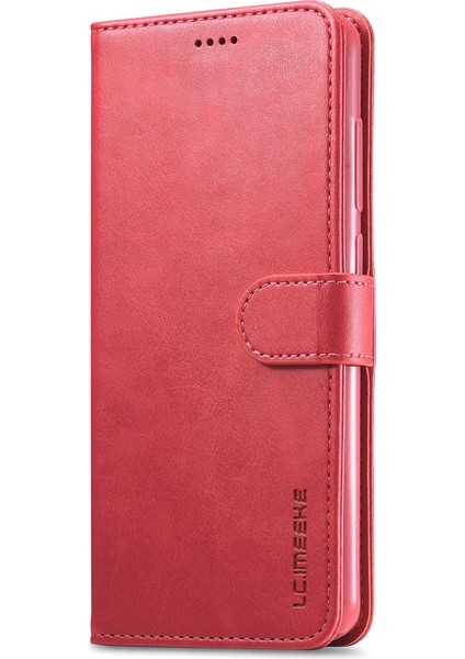 Xiaomi Redmi Için Deri Cüzdan Kılıfı Not 9 Cep Telefon Kılıfı Standı Tasarımı Manyetik Kıçır-Rose (Yurt Dışından)