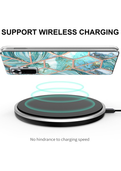 Imd Iml Tpu Telefon Kapağı Damla Dirençli 2.0mm Elektrapılaşma Mermer Desen Kılıfı Xiaomi Redmi Note 10 Pro Max/note 10 Pro 4g (Global)/(Hindistan) -Blue (Yurt Dışından) fırsatları