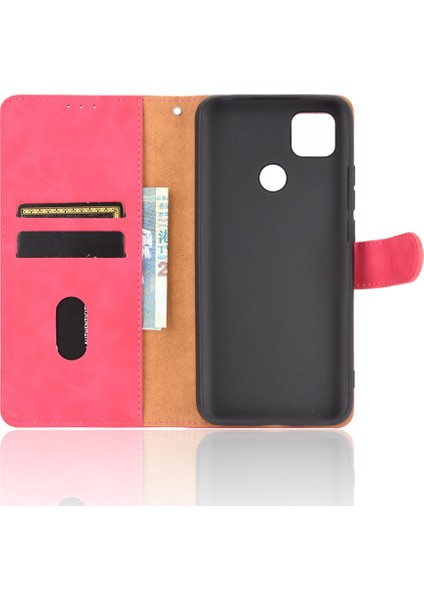 Xiaomi Redmi 9c/redmi 9c Nfc-Rose Için Cilt Dokunuşu Cüzdan Standı Deri Çantası (Yurt Dışından)