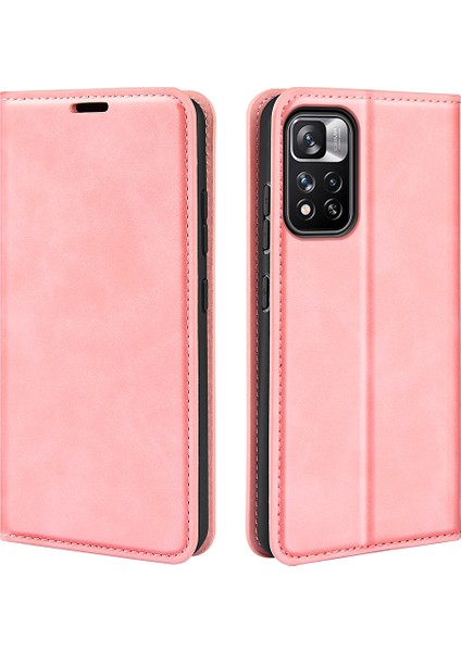 Cilt Touch Pu Deri Cüzdan Telefon Kılıfı Manyetik Emilim Stand Folyo Koruyucu Kapak Xiaomi Redmi Note 11 Pro+ 5g/redmi Note 11 Pro 5g (Çin) (Mediatek) -Pink (Yurt Dışından) fiyatları