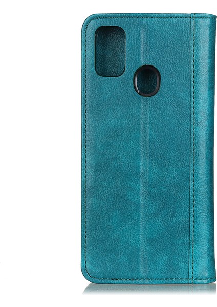 Xiaomi Redmi 9c/9c Nfc-Green Için Otomatik Emilmiş Litchi Yüzey Deri Koruyucu Kılıf (Yurt Dışından)