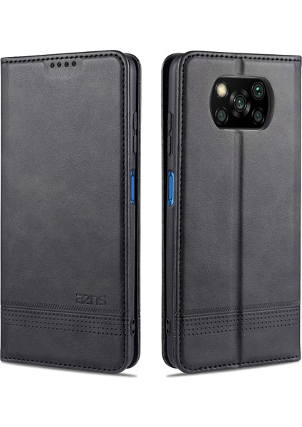 Xiaomi Poco X3/poco X3 Nfc-Black Için Otomatik Emilmiş Deri Cüzdan Stand Koruyucu Kapak Kılıfı (Yurt Dışından)