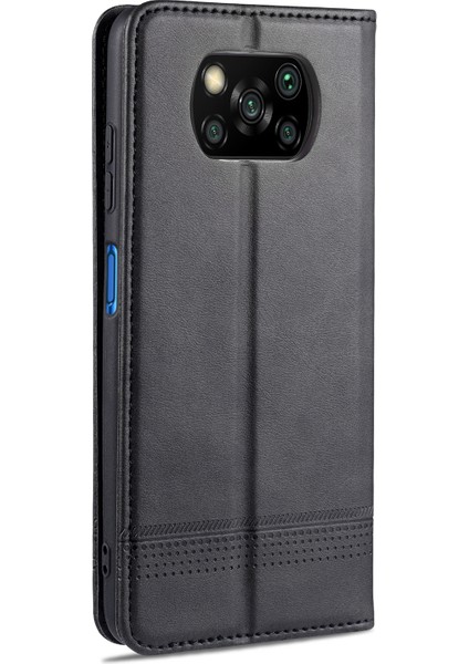 Xiaomi Poco X3/poco X3 Nfc-Black Için Otomatik Emilmiş Deri Cüzdan Stand Koruyucu Kapak Kılıfı (Yurt Dışından)