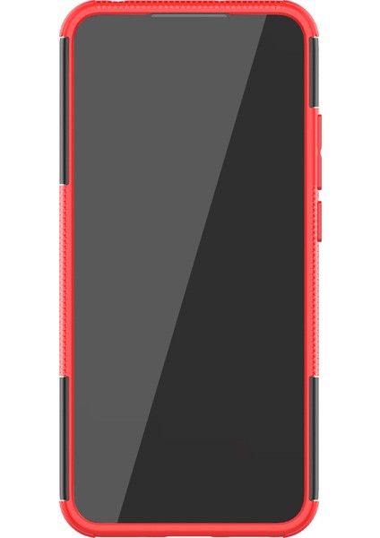 Serin Lastik Pc+Tpu 2 Xiaomi Redmi 9c/9c Nfc/redmi 9 (Hindistan)/redmi 10A/XIAOMI Poco C3-Red Için 1 Kickstand Koruma Telefonu Kabuğu (Yurt Dışından)
