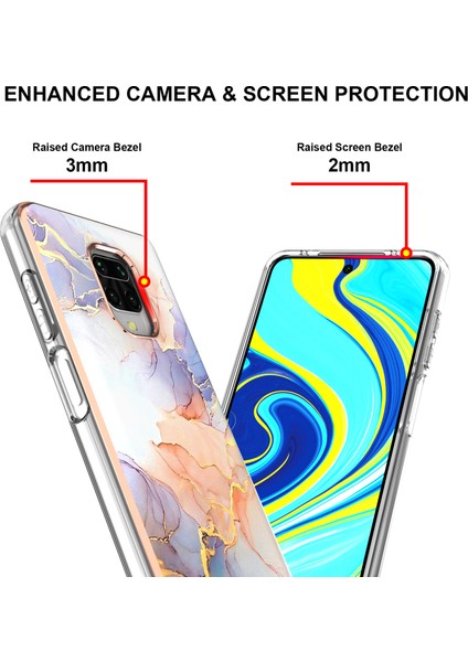 Anti Çizelge Elektrapılaşma Imd Koruyucu Şok Geçirmez Şık Yumuşak Tpu Xiaomi Için Redmi Not 9s/redmi Note 9 Pro/redmi Not 9 Pro Max-White (Yurt Dışından)