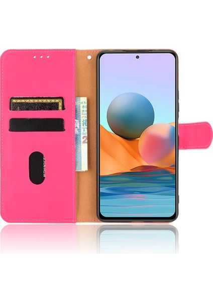 Xiaomi Redmi Için Ipeksi Dokunmatik Deri Cüzdan Kılıfı Note 10 Pro Max/redmi Note 10 Pro-Rose (Yurt Dışından)