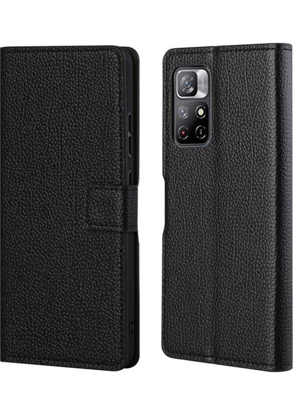 Xiaomi Redmi Için Not 11 5g (Çin) (Mediatek)/redmi Not 11T 5g/redmi Not 11S 5g Litchi Doku Stand Cüzdan Deri Kılıf Iyi Korumalı Manyetik Toka Cep Telefon Koruyucu Kabuk Black (Yurt Dışından) fiyatları