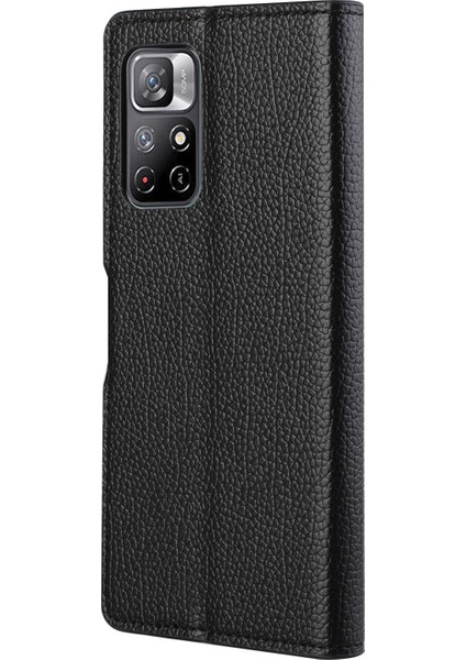 Xiaomi Redmi Için Not 11 5g (Çin) (Mediatek)/redmi Not 11T 5g/redmi Not 11S 5g Litchi Doku Stand Cüzdan Deri Kılıf Iyi Korumalı Manyetik Toka Cep Telefon Koruyucu Kabuk Black (Yurt Dışından) fırsatları