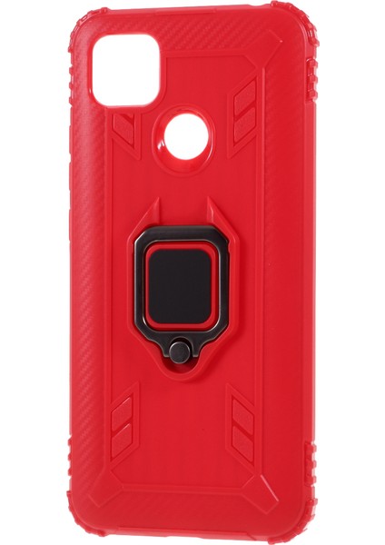 Parmak Yüzük Kickstand Shell Xiaomi Redmi 9c/9c Nfc-Red Için Benzersiz Tpu Kapağı (Yurt Dışından)