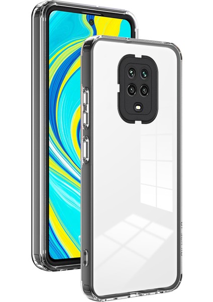 Xiaomi Redmi Için Note 9s 4g/note 9 Pro 4g Kılıf 3-1 Arada Tpu Pc Telefon Kapağı Pc Kamera Çerçevesi Black (Yurt Dışından)