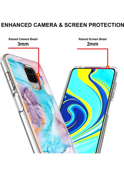 Anti-Çizgi Elektrapılaşma Imd Koruyucu Şok Geçirmez Şık Yumuşak Tpu Xiaomi Için Redmi Not 9s/redmi Note 9 Pro/redmi Note 9 Pro Maks Mavisi (Yurt Dışından)