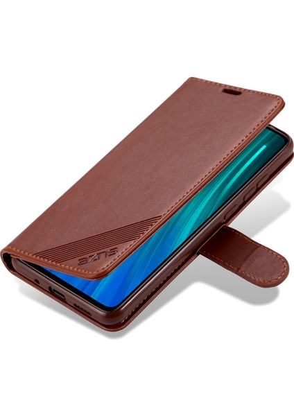 Xiaomi Redmi 9A-BROWN Için Cüzdan Stand Deri Koruyucu Kılıf (Yurt Dışından)