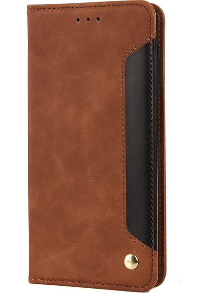 Cilt Touch Duygu Stand Cüzdan Renk Ekleme Telefon Kılıfı Xiaomi Redmi Için Deri Kapak Not 11 Pro 5g (Çin) (Mediatek)/note 11 Pro+ 5g-Brown (Yurt Dışından) fiyatları