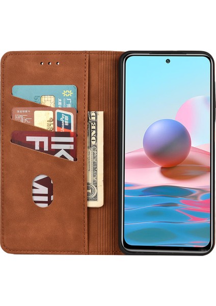 Cilt Touch Duygu Stand Cüzdan Renk Ekleme Telefon Kılıfı Xiaomi Redmi Için Deri Kapak Not 11 Pro 5g (Çin) (Mediatek)/note 11 Pro+ 5g-Brown (Yurt Dışından) fırsatları