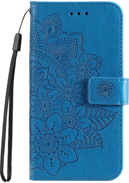 Baskı Çiçek Deseni Cüzdan Deri Koruyucu Telefon Kılıfı Xiaomi Redmi Için Katlanabilir Standlı Kabuk Not 11 Pro 5g (Çin) (Mediatek)/not 11 Pro+ 5g-Blue (Yurt Dışından) fiyatları