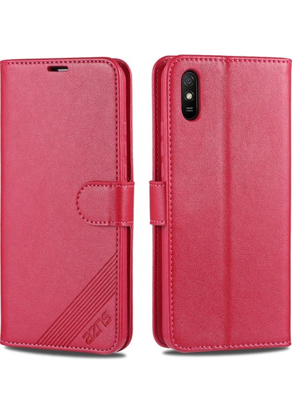 Xiaomi Redmi 9A-KIRMIZI Için Cüzdan Standı Deri Koruyucu Kasa (Yurt Dışından) fiyatları