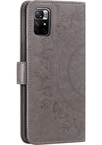 Basılı Mandala Çiçek Cüzdan Deri Telefon Kılıfı Kıvrık Anti-Çizgi Stand Standı Kabuğu Xiaomi Redmi Note 11 Pro 5g (Çin) (Mediak)/note 11 Pro+ 5g-Gre (Yurt Dışından) fırsatları