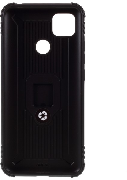 Parmak Yüzük Kickstand Shell Xiaomi Redmi 9c/9c Nfc-Black Için Benzersiz Tpu Kapağı (Yurt Dışından)
