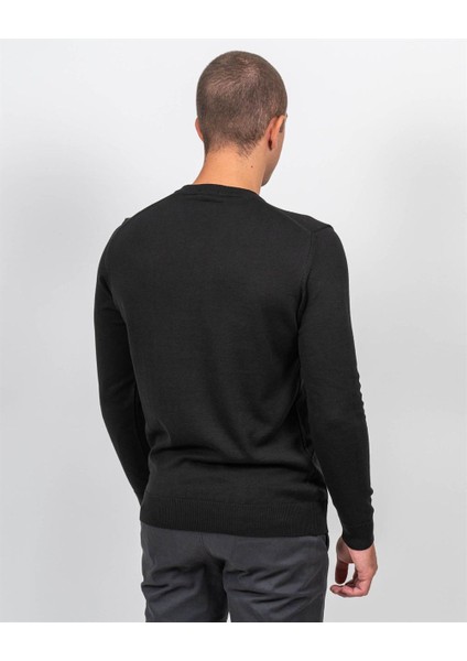 Siyah Erkek V Yaka Triko Slim Fit Pamuklu Kazak Ncs Jeans 3002 fırsatları
