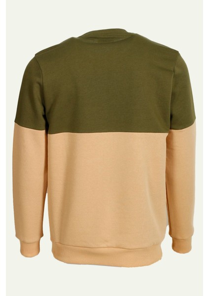 Haki Erkek Bisiklet Yaka Logo Nakışlı 3 Iplik Çift Renk Sweatshirt Ncs Jeans 1624 fiyatları