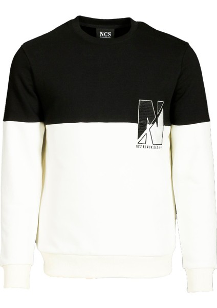 Beyaz Erkek Bisiklet Yaka Logo Nakışlı 3 Iplik Çift Renk Sweatshirt Ncs Jeans 1624 fırsatları