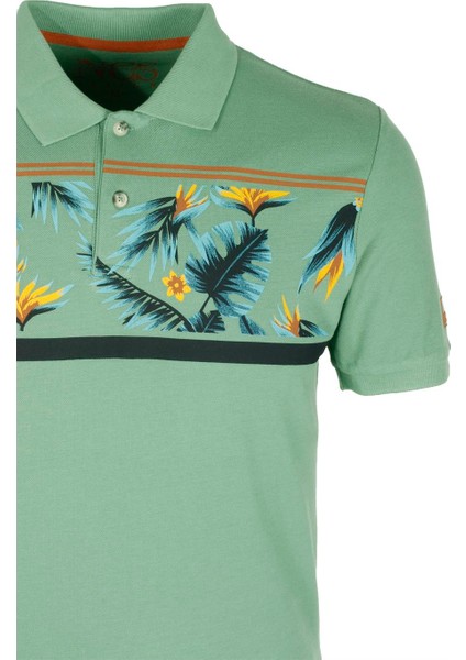 Erkek Çağla Slim Fit Polo Yaka Baskılı Tshirt 1179 fiyatları