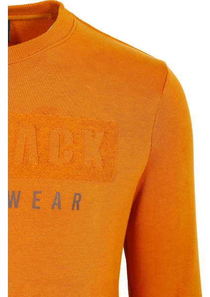 Erkek Hardal Yüksek Dokumalı Slim Fit Bisiklet Yaka Şardonlu Sweatshirt Ncsjeans 1604 indirimleri
