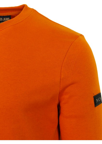Hardal Erkek Sweatshirt Bisiklet Yaka 3 Iplik Yıkamalı Slim Fit Sweatshirt Ncs Jeans 1617