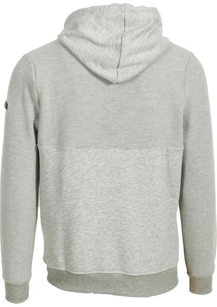 Erkek Gri Örme Desenli Slim Fit Kapüşon'lu Sweatshirt Ncs Jeans 1612
