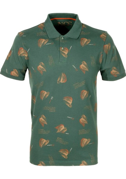 Erkek Neft Slim Fit Polo Yaka Baskılı Tshirt 1202