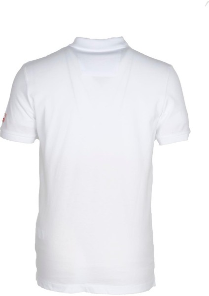 Erkek Beyaz Slim Fit Polo Yaka Baskılı Tshirt 1179 modelleri
