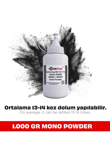 Samsung MLT-D111S Toner Tozu 1000 gr / Xpress M2020 / M2022 / M2070