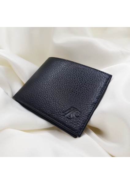 Collection Hakiki Deri Siyah Renk Klasik Yatay Erkek Cüzdan