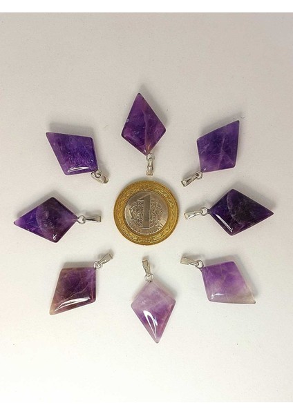 Ametist Taşı Ok Ucu Şekilli Kolye Ucu (42625) fiyatları