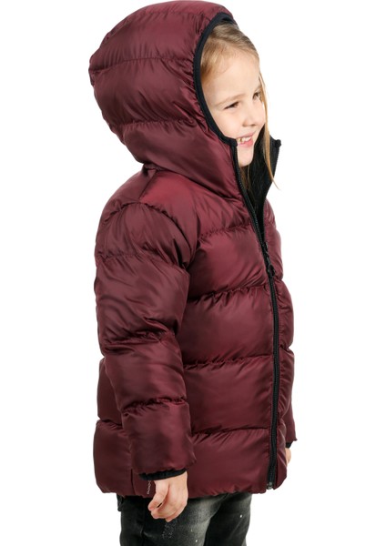 Kız Çocuk Bordo İçi Polarlı Kapüşonlu Su Geçirmez Rüzgara Dayanıklı Şişme Kışlık Mont & Kaban fiyatları