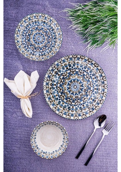 Lara - 12 Parça Porselen Yemek Takımı Paradise