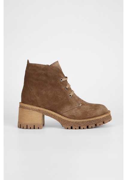 Kadın Tütün Süet Hakiki Deri Casual Bot 775 9434 Bn Bot SK23/24