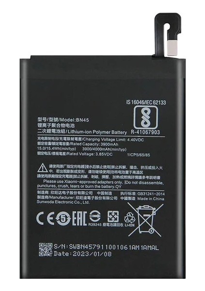 Xiaomi Redmi Note 5 Pil Batarya 4000 Mah BN45