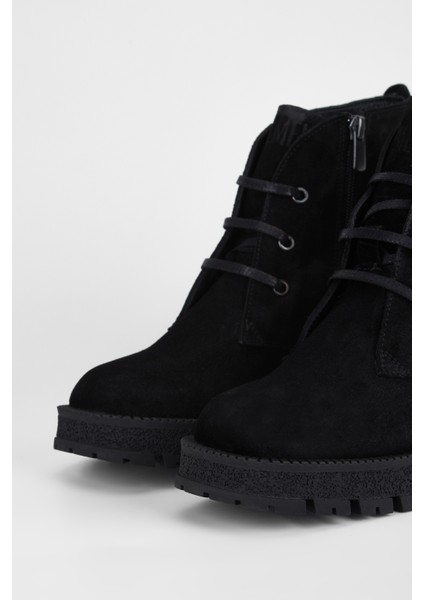 Kadın Siyah Süet Hakiki Deri Casual Bot 775 9434 Bn Bot SK23/24 modelleri