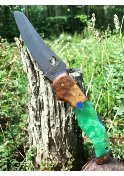 Outdoor Piknik Çakısı Kamp Bıçak Bıçağı Çakısı Mutfak Bıçak Kılıflı El Yapımı