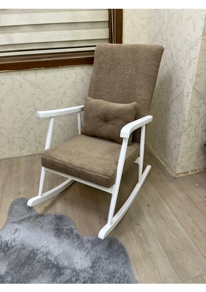 Trend Lake Teddy Kahve Sallanan Sandalye Dinlenme Emzirme Baba Tv Okuma Koltuğu Berjer