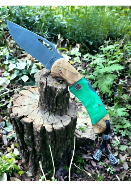 Outdoor Piknik Çakısı Kamp Bıçak Bıçağı Çakısı Mutfak Bıçak Kılıflı El Yapımı