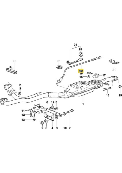 Bmw E36 E38 ve E39 M52 Motor Hella Oksijen Sensörü 11781427884