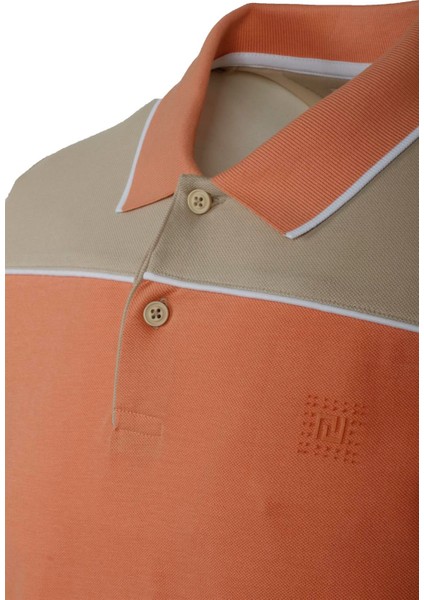 Bej Erkek Slim Fit Kırışmaz Polo Yaka Fitil Renk Geçişli Kol Ribanalı Pamuk T-Shirt Jeans 1163 fırsatları