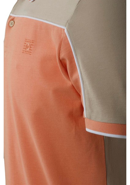 Bej Erkek Slim Fit Kırışmaz Polo Yaka Fitil Renk Geçişli Kol Ribanalı Pamuk T-Shirt Jeans 1163 indirimleri