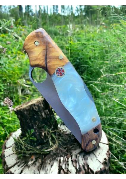 Outdoor Piknik Çakısı Kamp Bıçak Bıçağı Çakısı Mutfak Bıçak Kılıflı El Yapımı