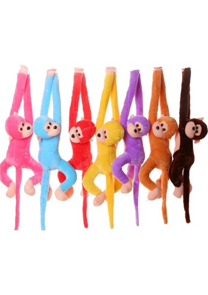 Kara Toys Peluş Sarılan Maymun - Mavi Renk - Sesli Versiyon - Küçük Boy 50 cm