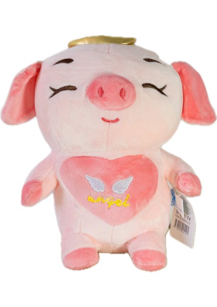 Kara Toys Peluş Domuzcuk Angel Pembe Renk 20 cm