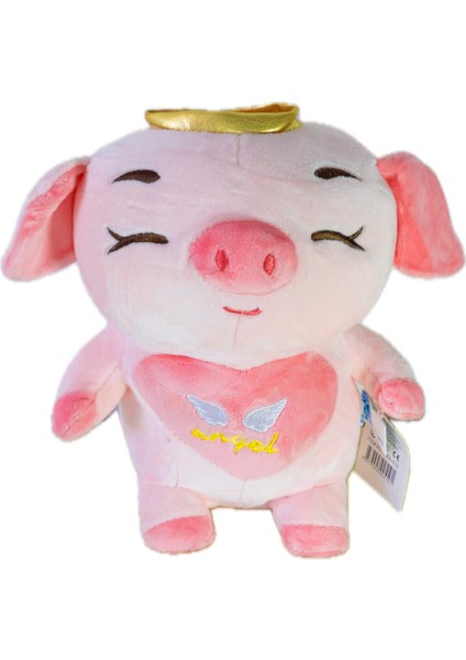 Kara Toys Peluş Domuzcuk Angel Pembe Renk 20 cm